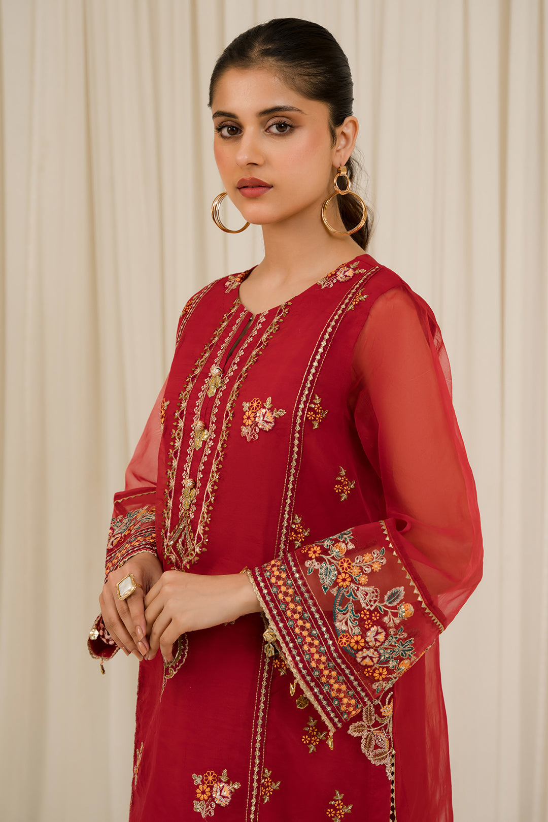 2 Piece - Embroidered Organza Suit L0785 (SO)