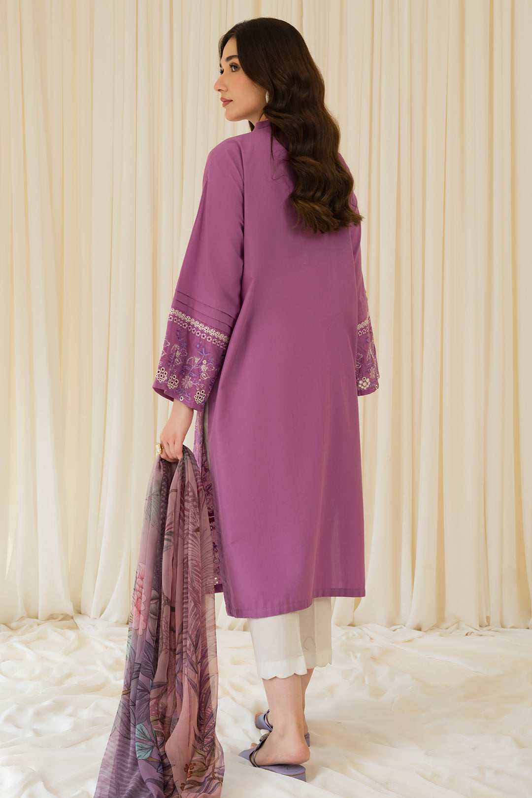 2 Piece - Embroidered Cambric Suit P0799