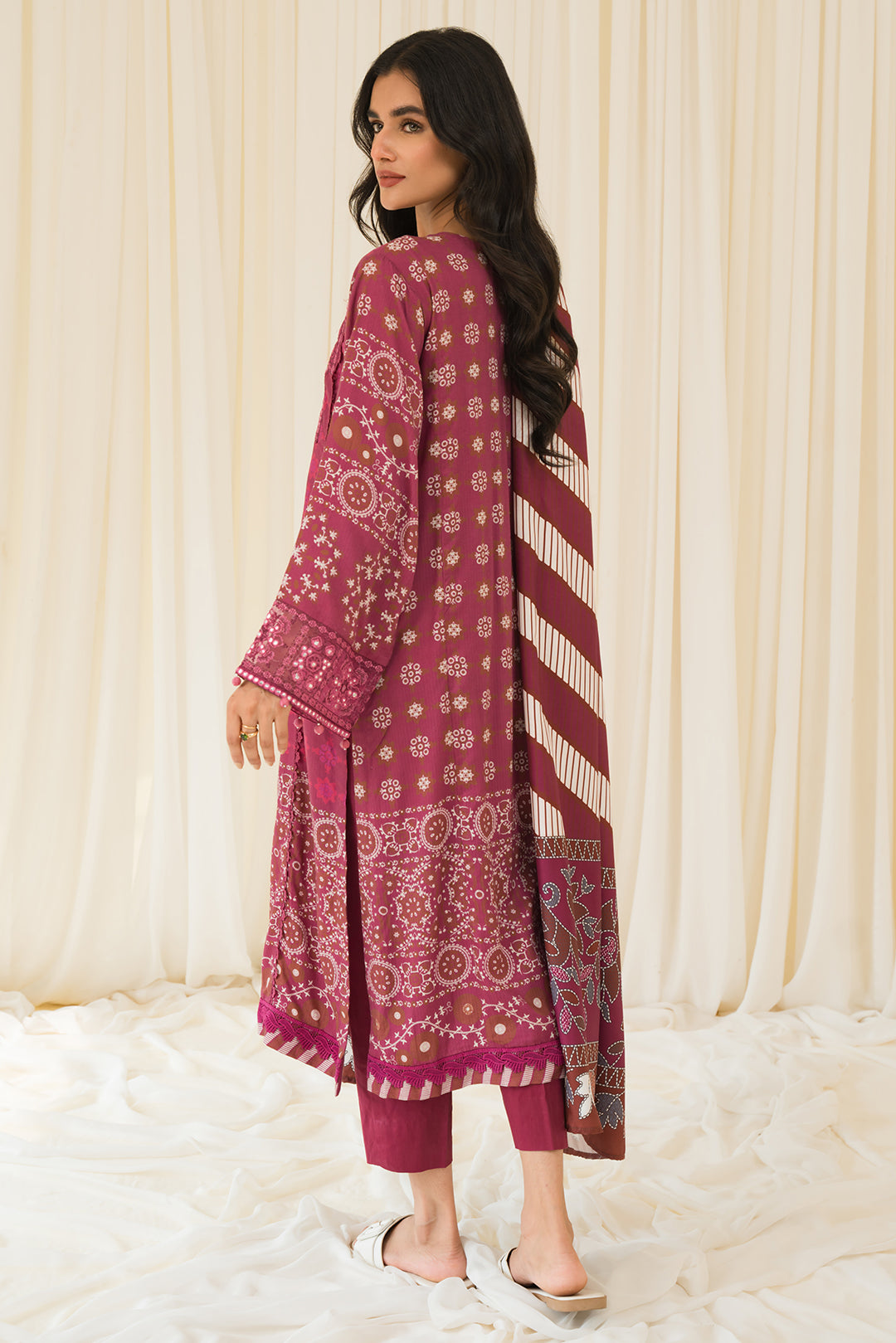 2 Piece - Embroidered Linen Suit PB921C