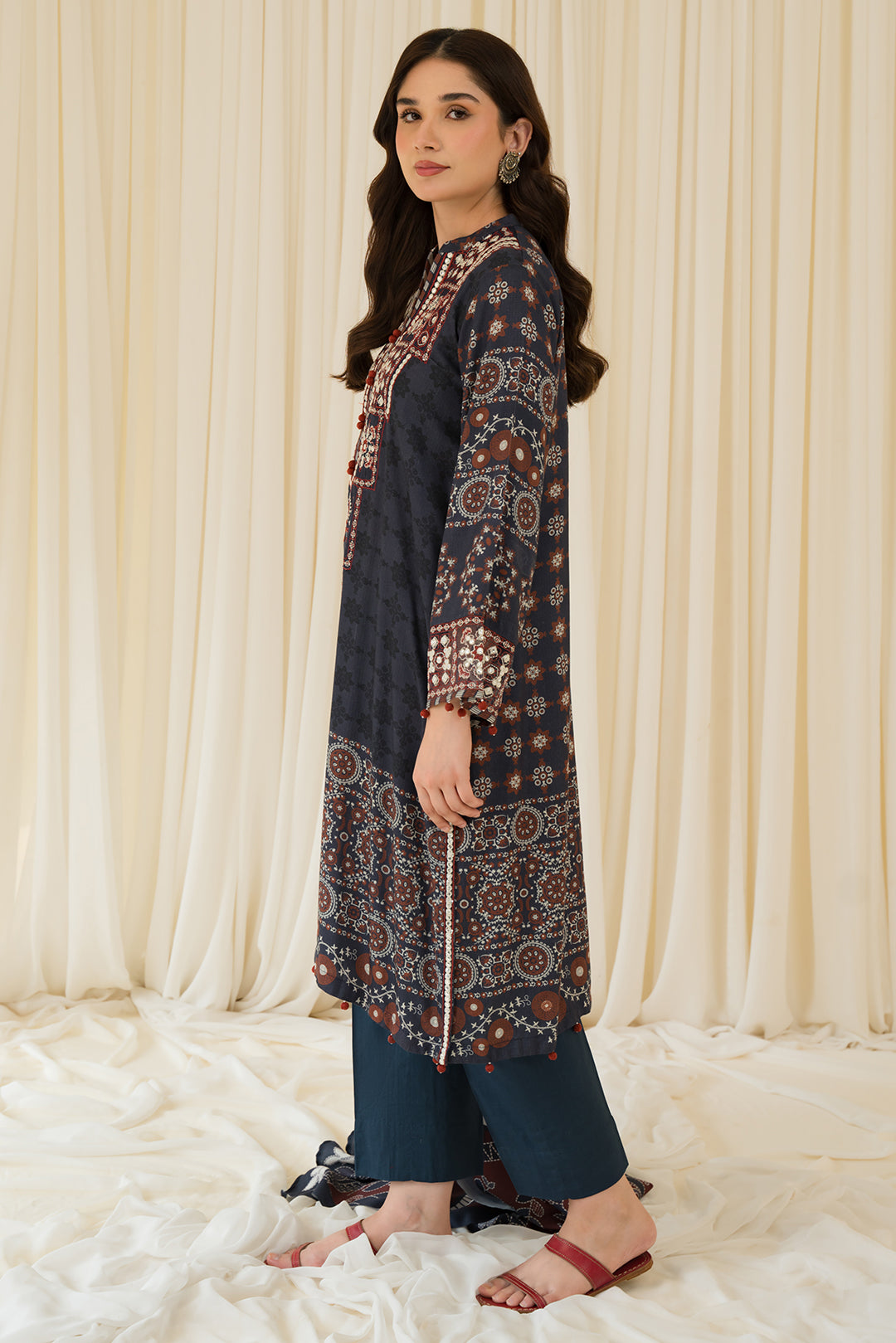 2 Piece - Embroidered Marina Twill Suit PB921A