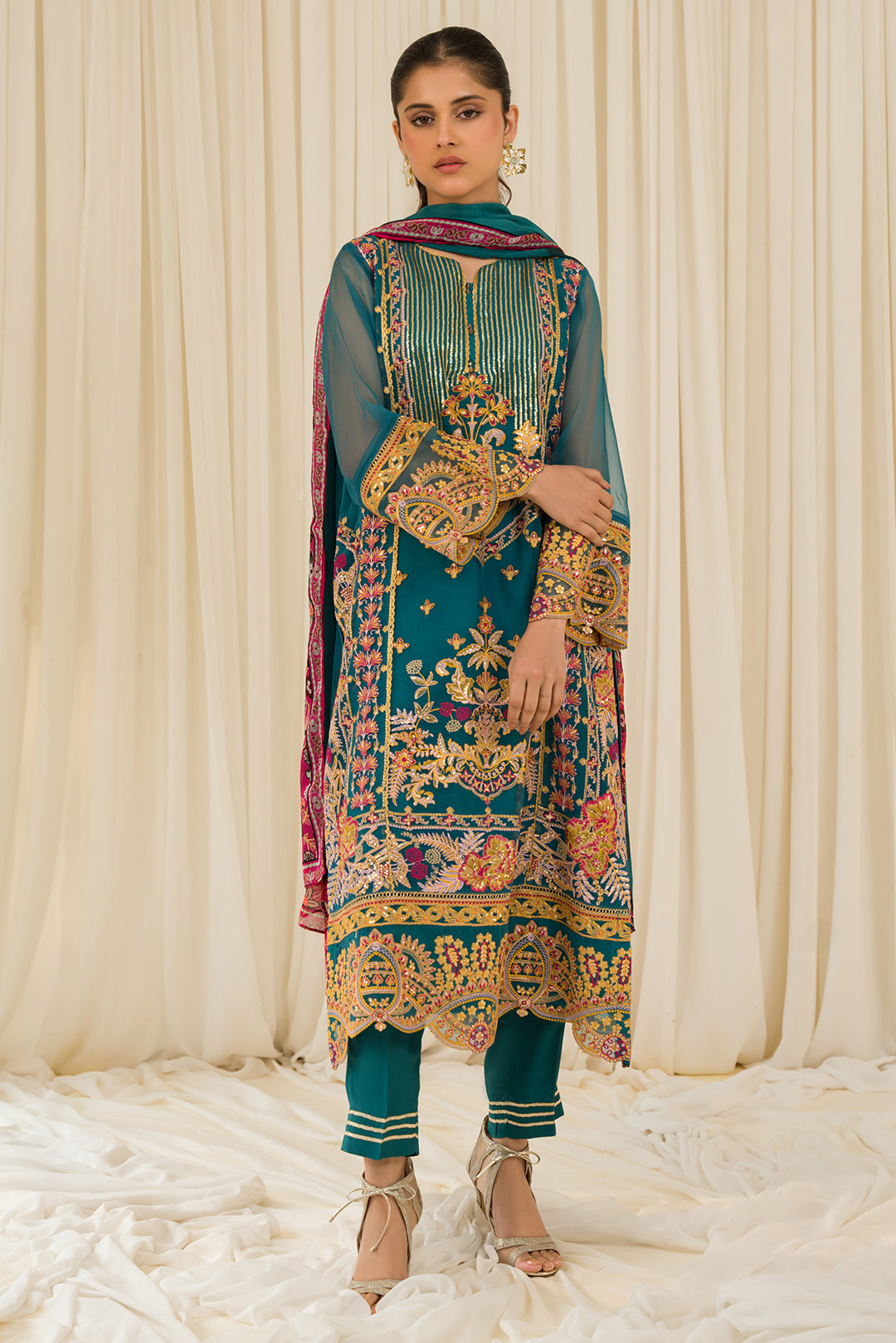 3 Piece - Embroidered Organza Suit L0788 (SO)