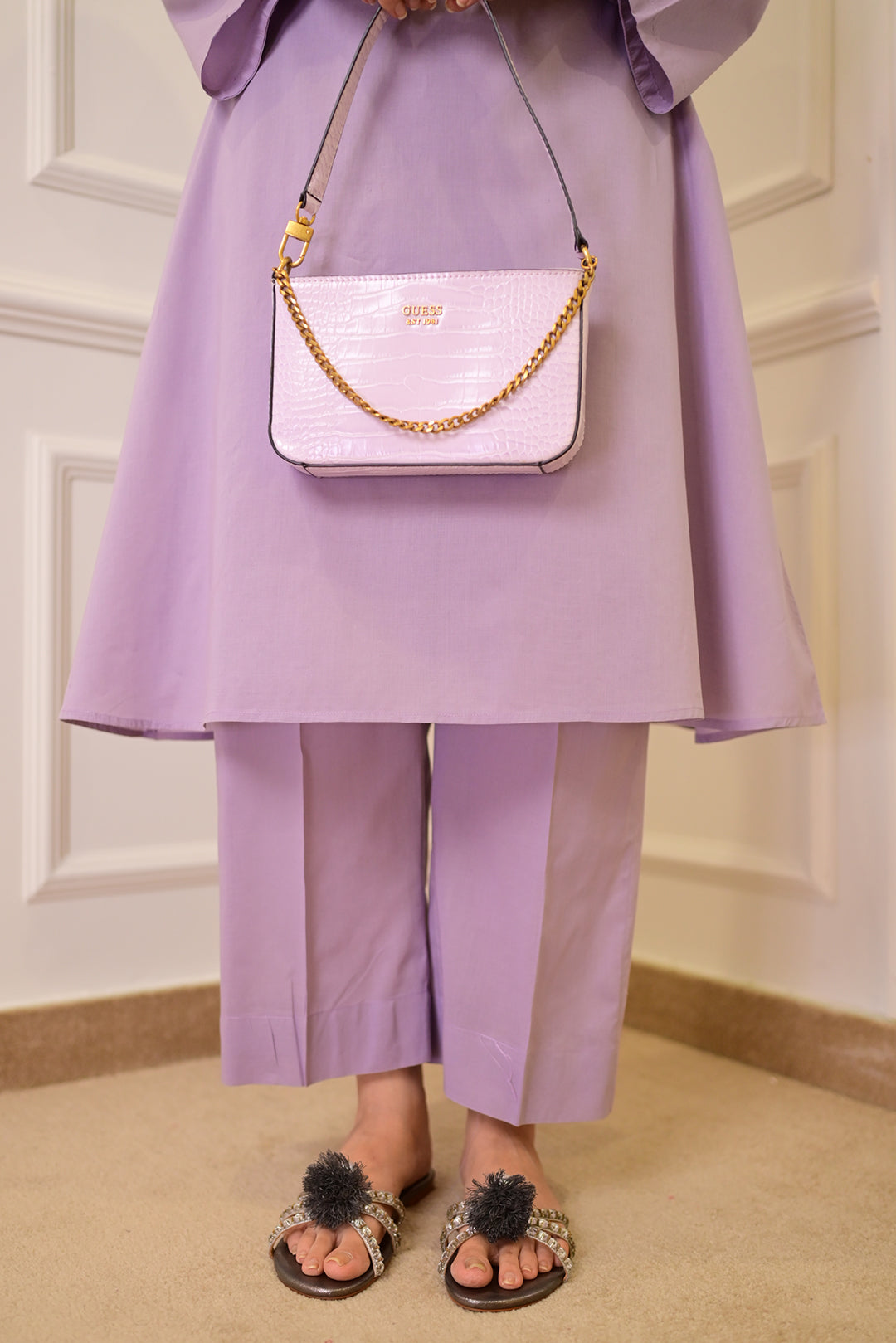 2 Piece - Lawn Suit CT009 Lilac