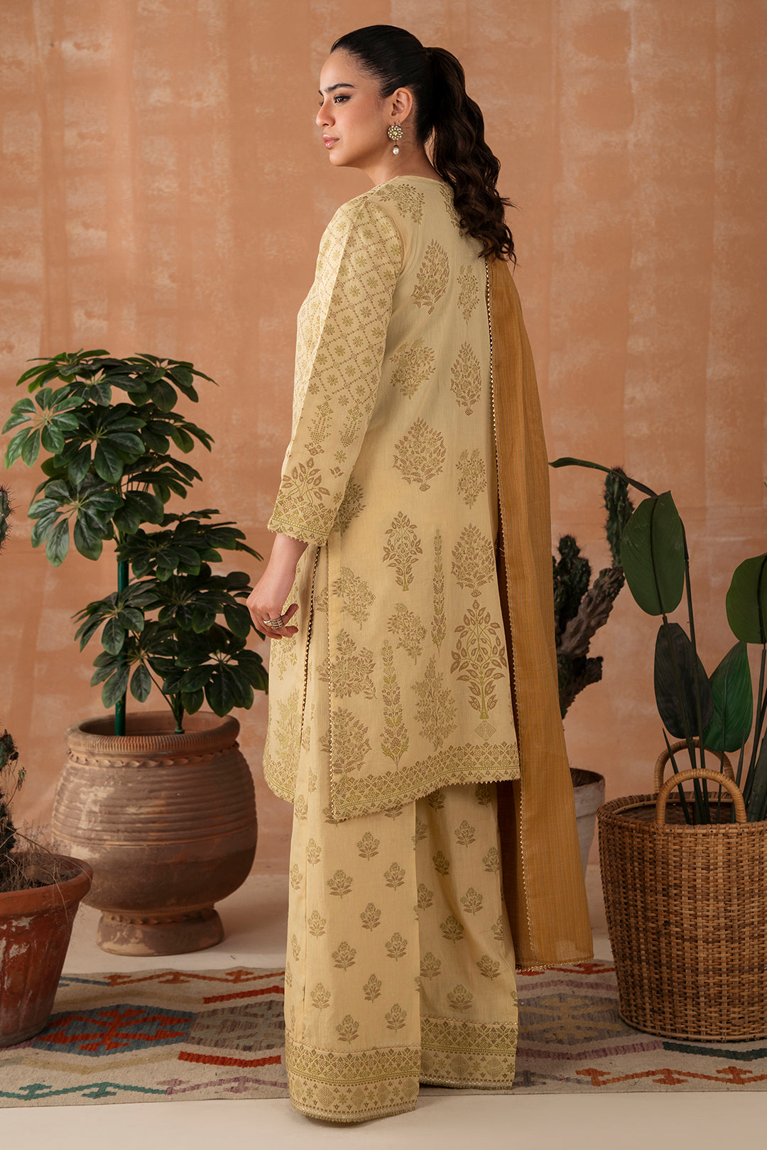 3 Piece - Weaved Jacquard Suit P1080