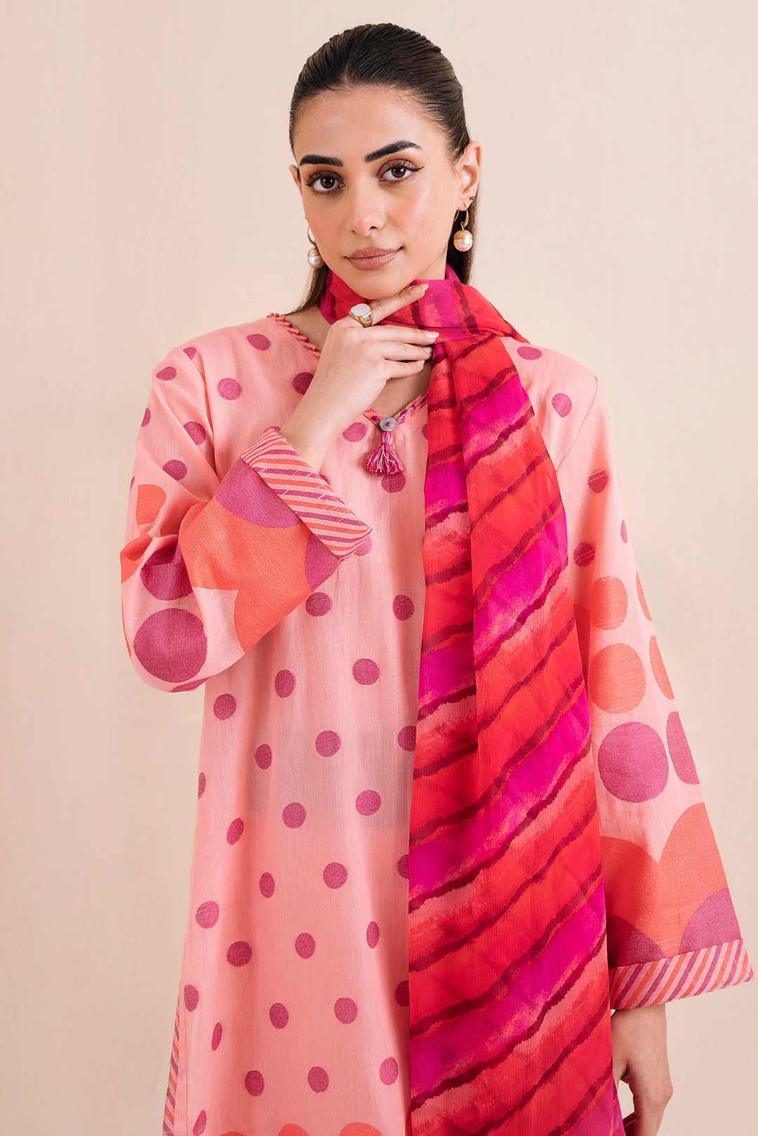 2 Piece - Digital Printed Jacquard Suit P1085