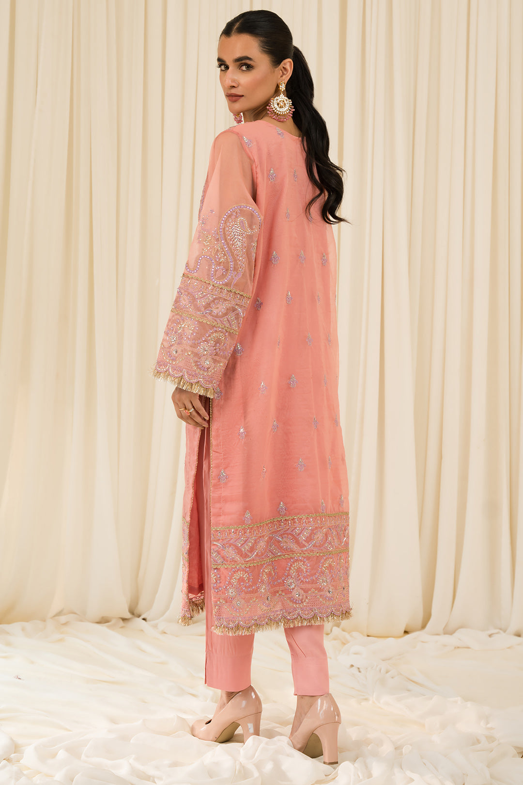 2 Piece - Embroidered Organza Suit L0781 (SO)