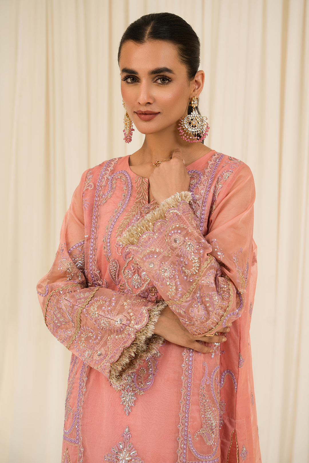 2 Piece - Embroidered Organza Suit L0781 (SO)