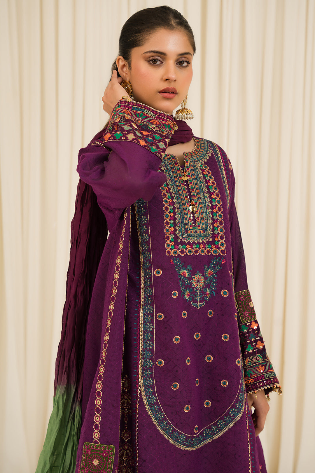 3 Piece - Embroidered Khaadi Suit L0952 (SO)
