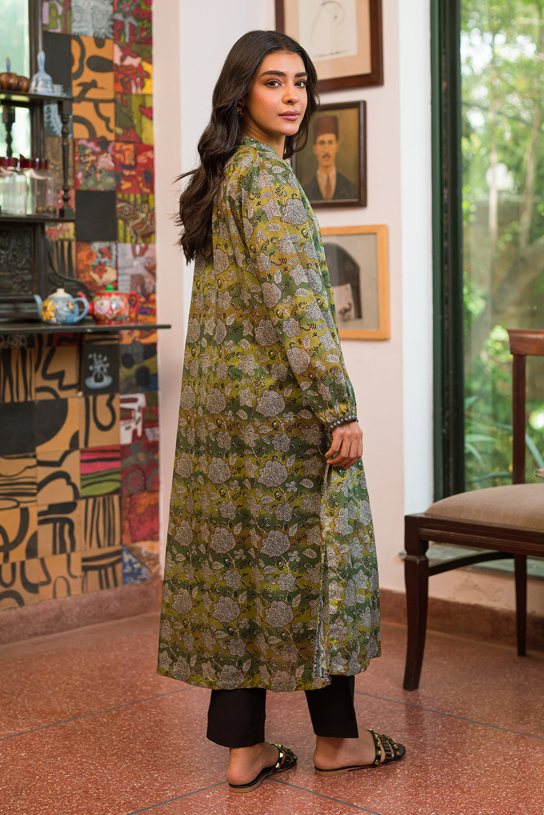 1 Piece - Digital Printed Lawn Shirt p0673A (SO)