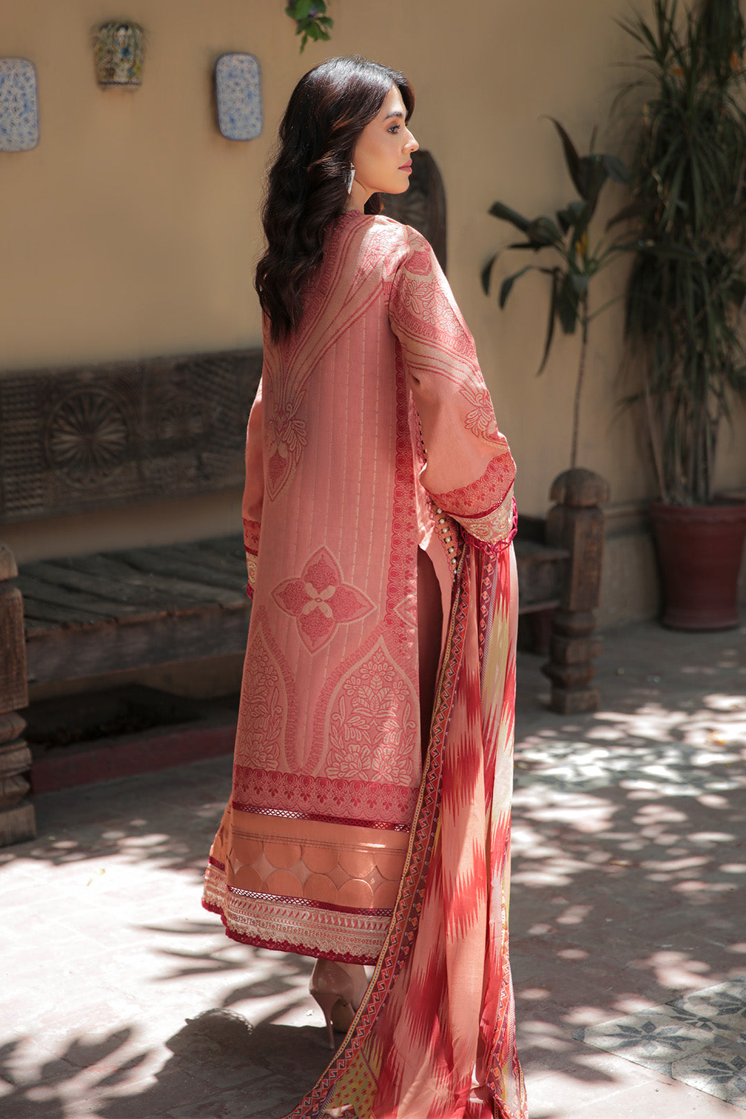 3 Piece - Dyed Embroidered Jacquard Suit U0426A (SO)