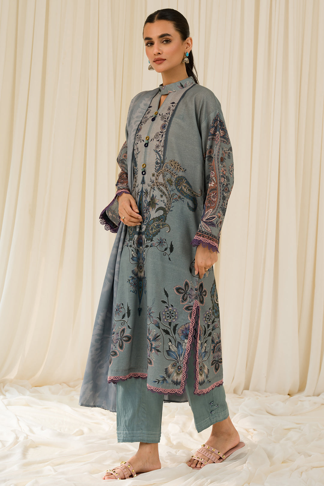 2 Piece - Digital Printed Khaddar Suit U0971