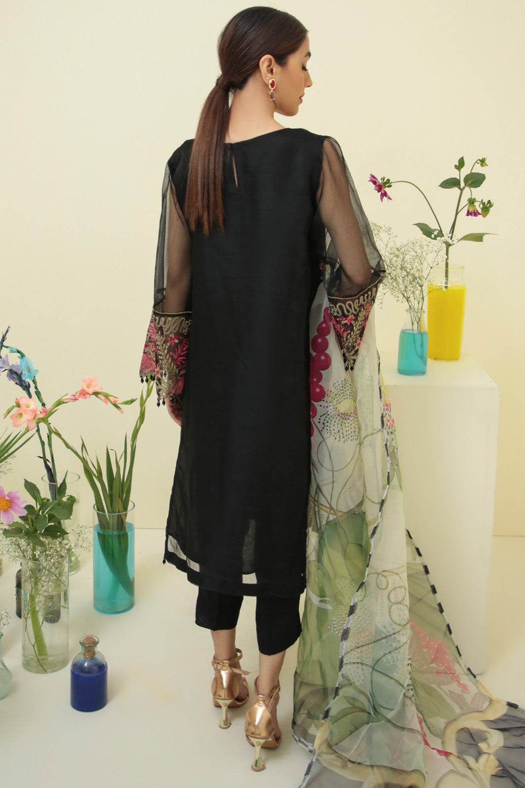 3PC Luxury Organza Embroidery L2178