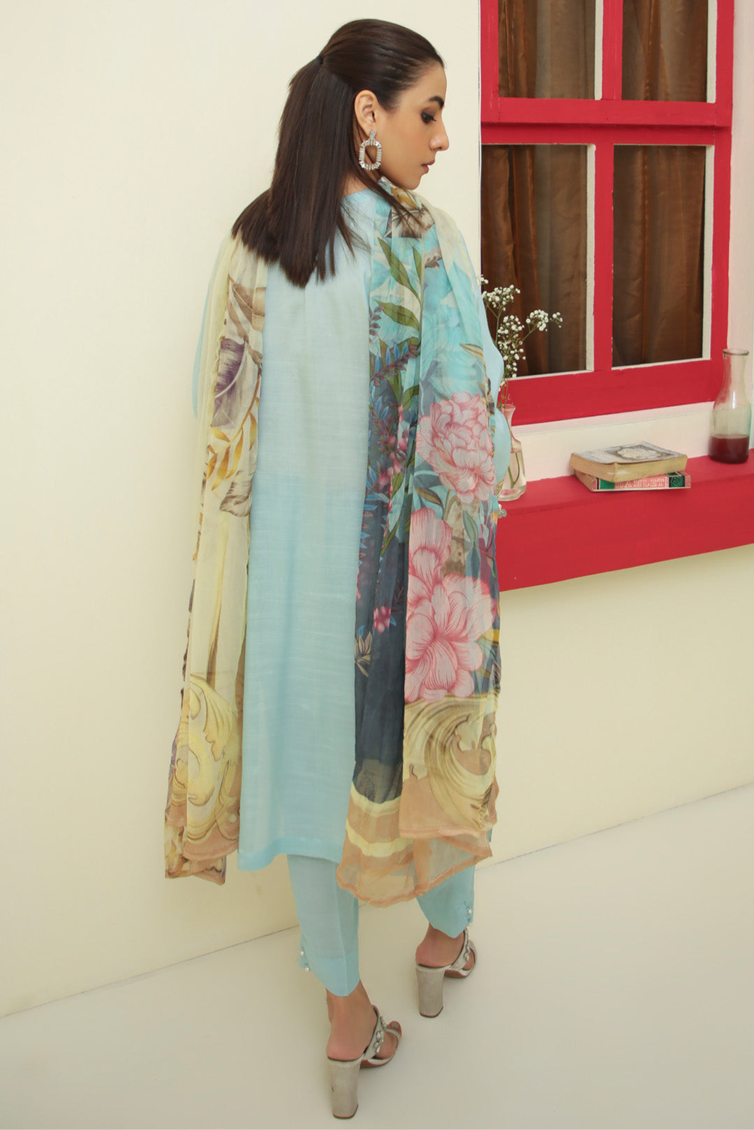 3PC Luxury Raw Silk Embroidery L2190