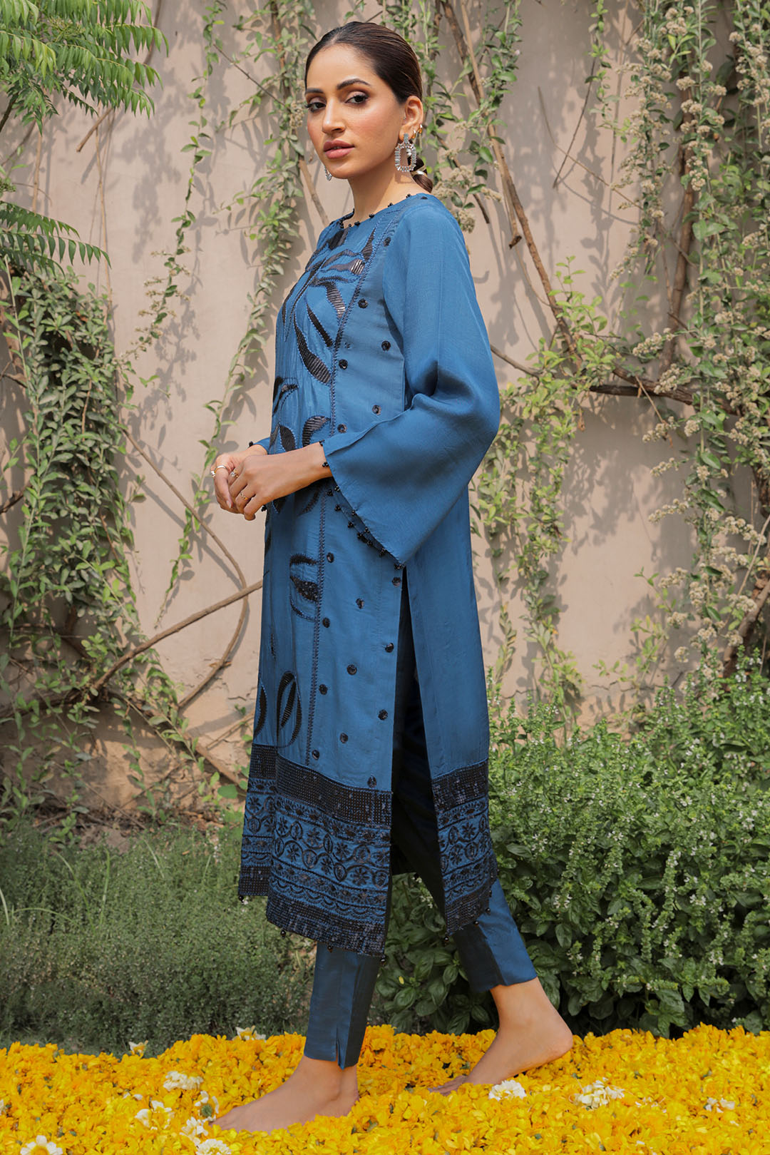 1 Piece - Embroidered Raw Silk Suit L2680 (SO)