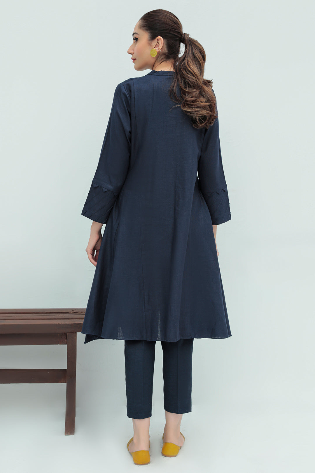 1 Piece - Dyed Embroidered Cotail Linen Shirt P0225 (SO)