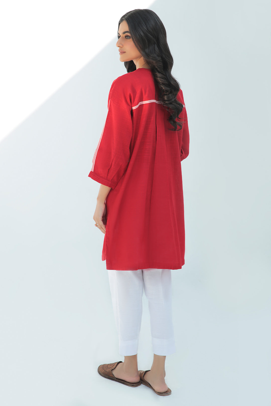 1 Piece - Dyed Slub Khaddar Shirt P0230