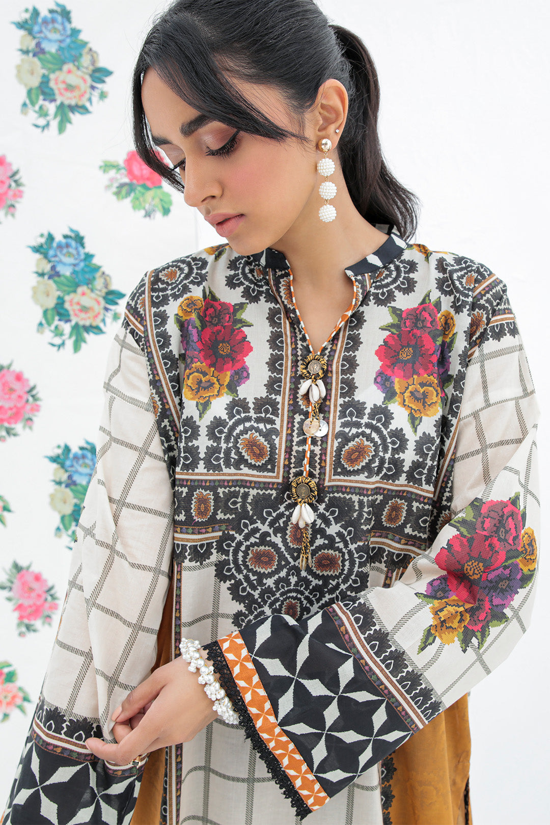 1 Piece - Digital Printed Lawn Shirt P0457A (SO)