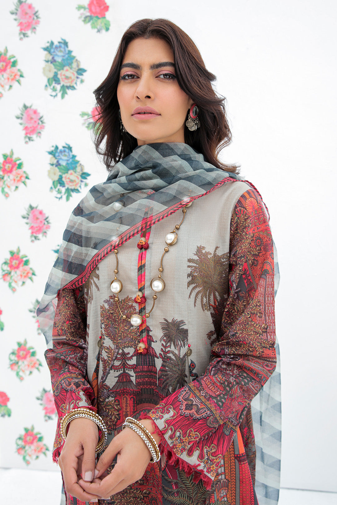 2 Piece - Digital Printed Lawn Texture Suit P0627 (SO)