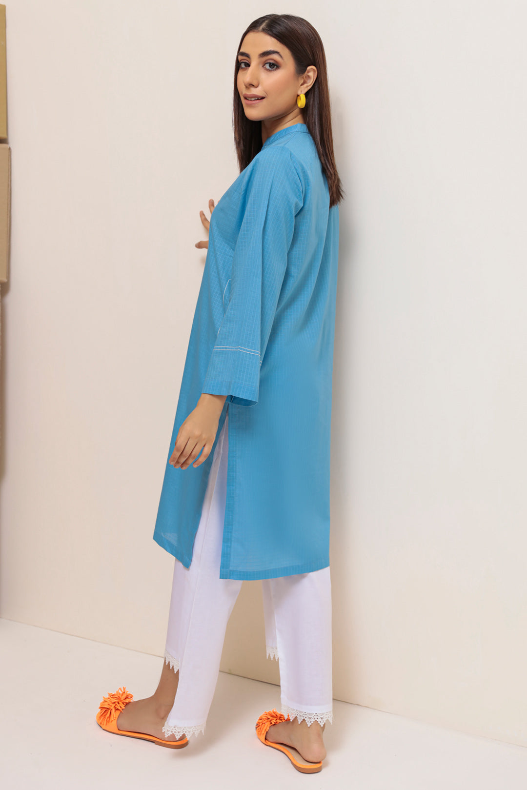 Single Shirt Texture Lawn Dyed P2055