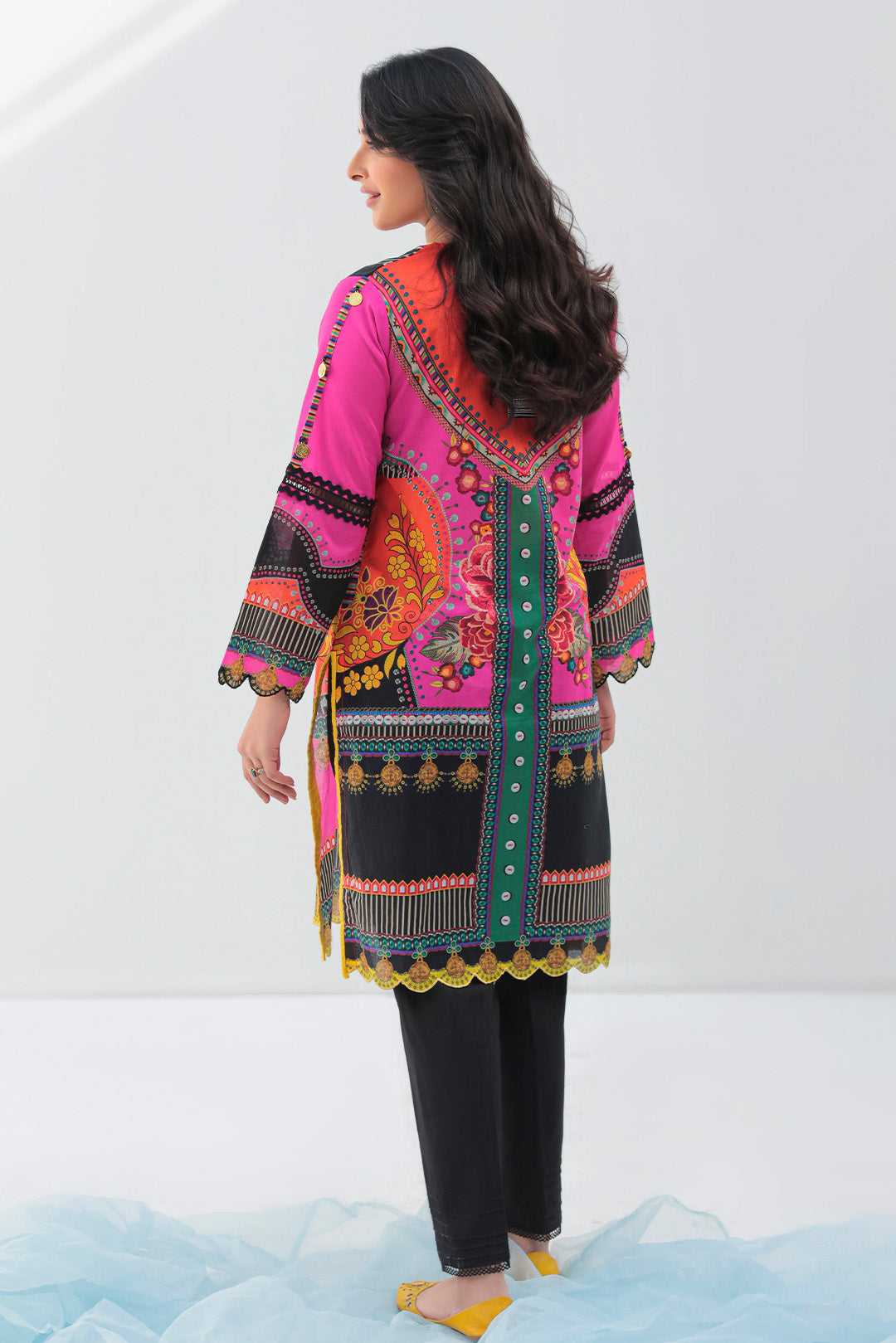 1 Piece - Embroidered Digital Printed Lawn Shirt P2222 (SO)
