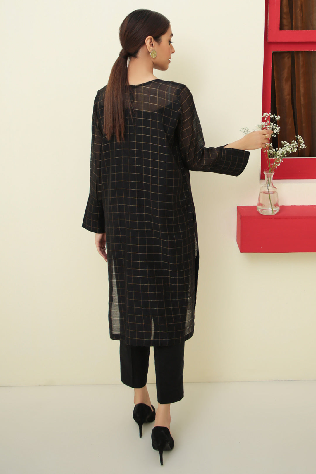 Single Shirt Zarri Check Schiffli P2300