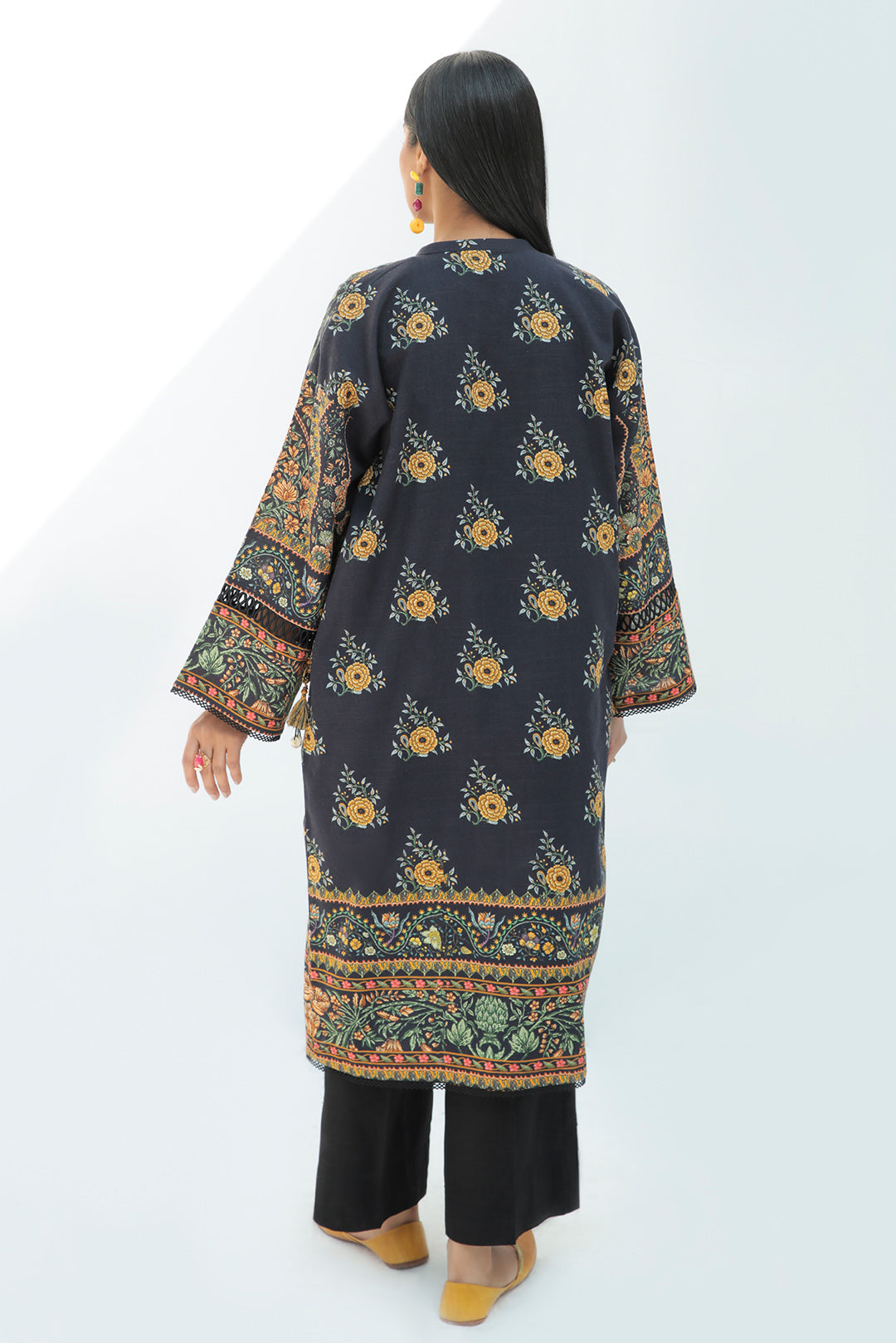 1 Piece - Digital Printed Slub Khaddar Shirt U0319