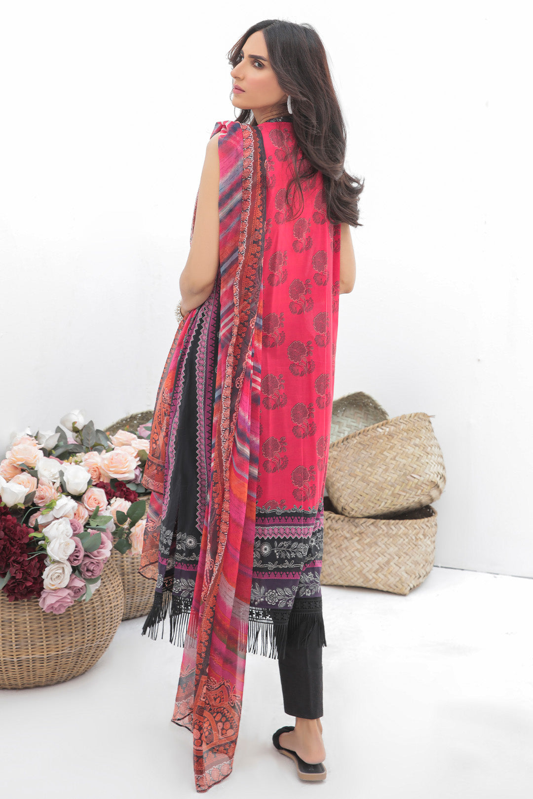 2 Piece - Digital Printed Lawn Suit U0393 (S0)