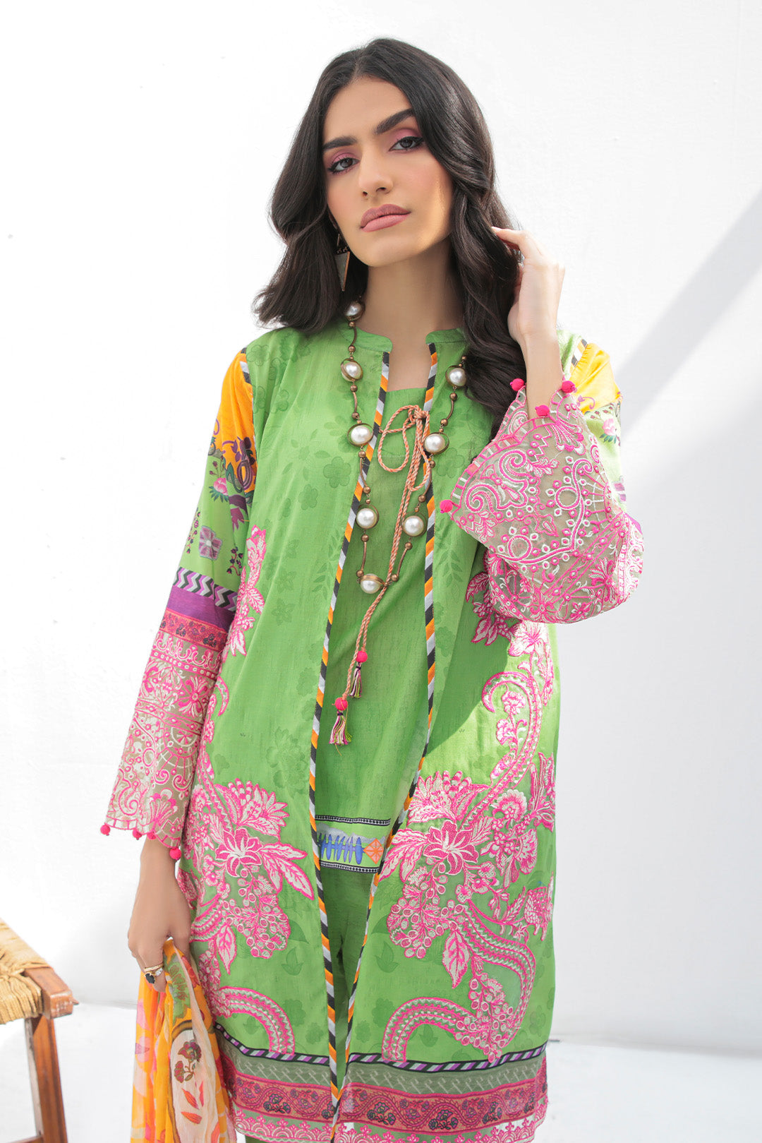 3 Piece - Dyed Embroidered Lawn Suit U0418A (SO)