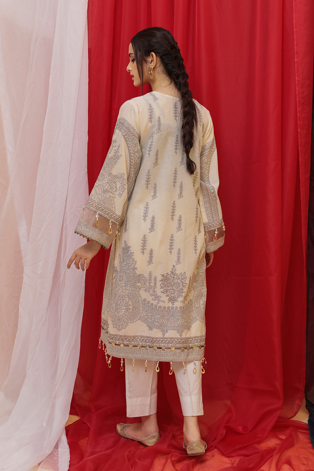 Single Shirt Jacquard Dyed - Off White U2363A