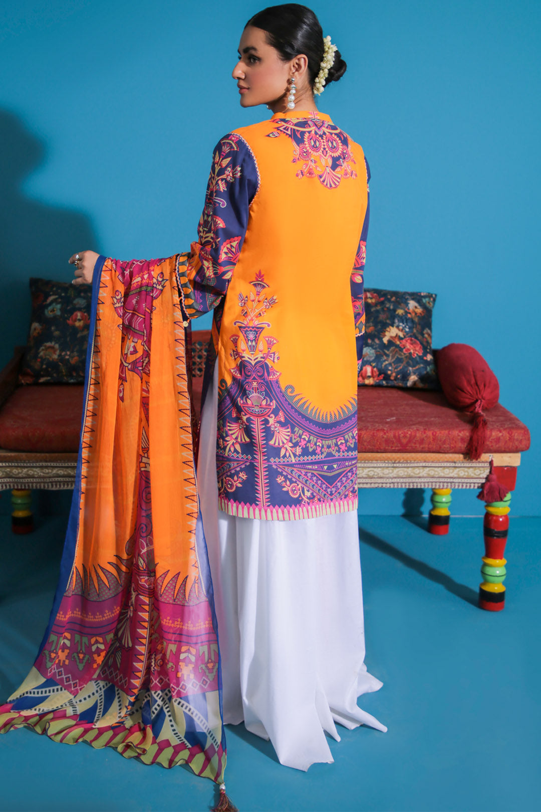 2PC Textured Lawn Digital Printed U2381