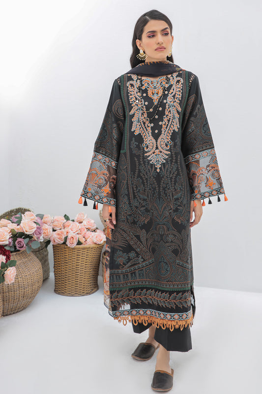 2 Piece - Embroidered Dyed Jacquard Suit U0417A (SO)