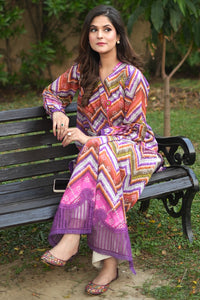 1 Piece - Dyed Embroidered Cambric Shirt P0811
