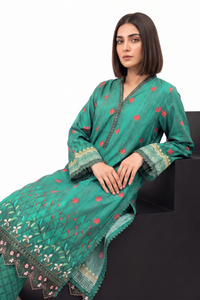 3 Piece - Embroidered Digital Printed Lawn Suit P001240