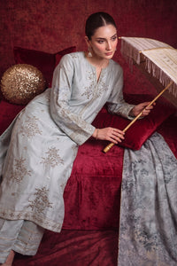 3 Piece - Premium Pure Tussar Silk Embroidered Suit LFP1170
