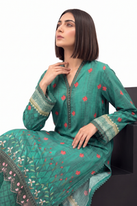 3 Piece - Embroidered Digital Printed Lawn Suit P001240