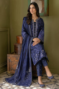 3 Piece - Embroidered Digital Printed Lawn Suit U001232 (Unstitched and Stitched)