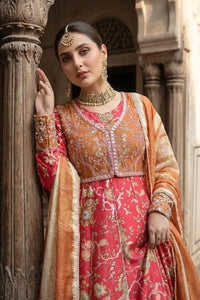 2 Piece - Embroidered Printed Shamoz Silk Suit LFP1151