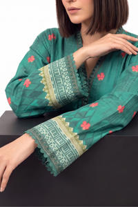 3 Piece - Embroidered Digital Printed Lawn Suit P001240