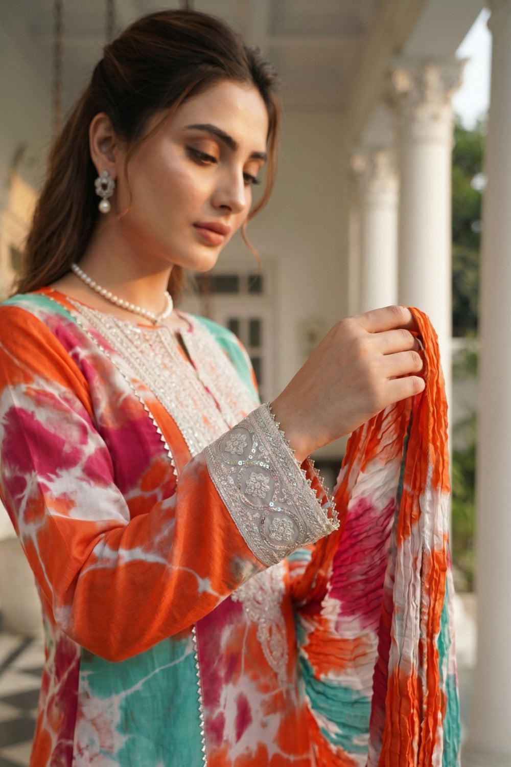 2 Piece - Embroidered Digital Printed Lawn Suit P001227