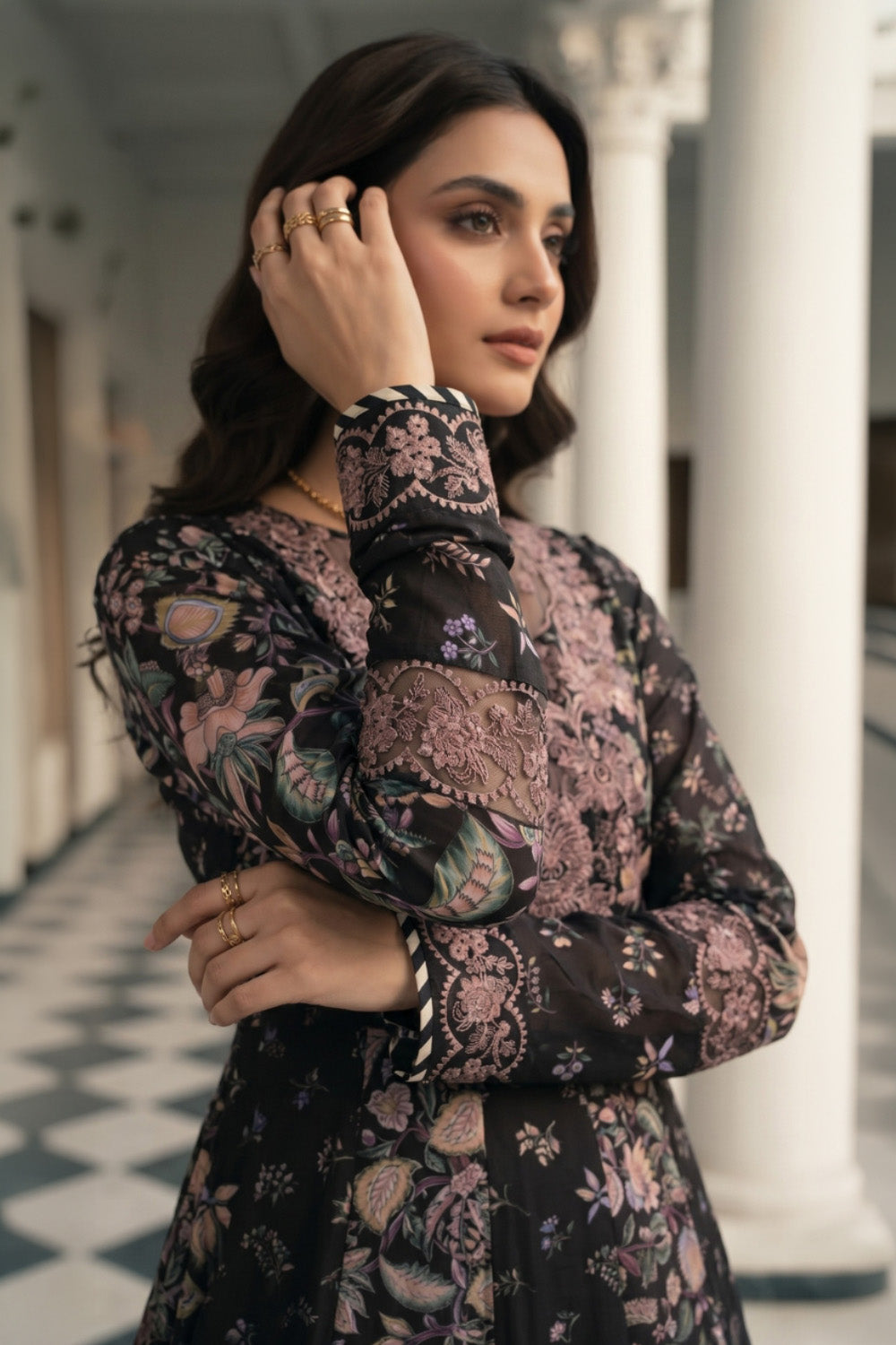 2 Piece - Embroidered Digital Printed Lawn Suit P001229