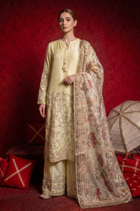 3 Piece - Premium Pure Tussar Silk Embroidered Suit LFP1171