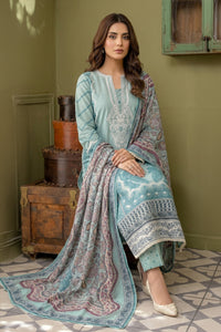 3 Piece - Embroidered Digital Printed Lawn Suit U001234 (Unstitched and Stitched)