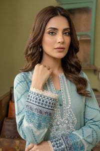 3 Piece - Embroidered Digital Printed Lawn Suit U001234 (Unstitched and Stitched)