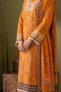 3 Piece - Embroidered Digital Printed Lawn Suit U001235 (Unstitched and Stitched)