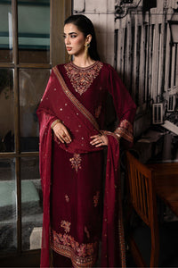 3 Piece - Embroidered Premium Velvet Suit V001018