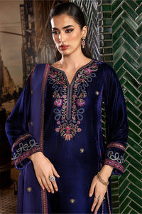 3 Piece - Embroidered Premium Velvet Suit V001021