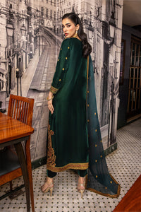 3 Piece - Embroidered Premium Velvet Suit V001016