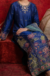 3 Piece - Premium Pure Sheesha Silk Embroidered Suit LFP1150