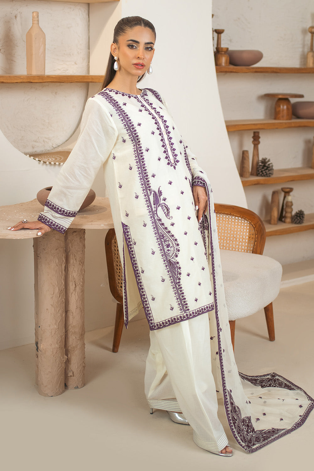 2 Piece - Embroidered Lawn Suit PB01070