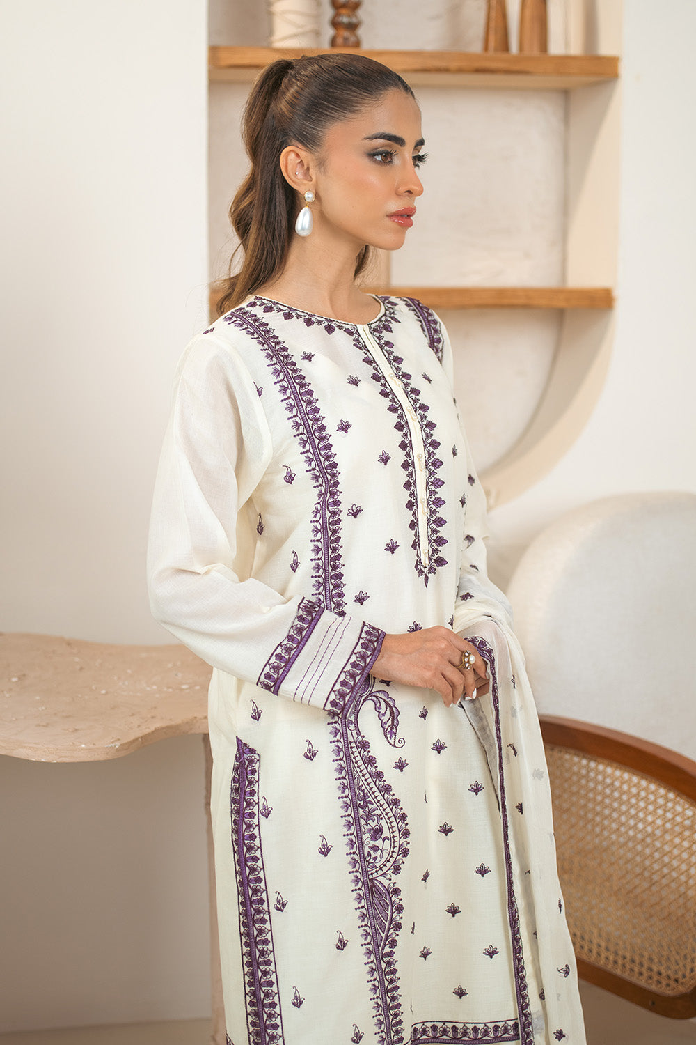 2 Piece - Embroidered Lawn Suit PB01070