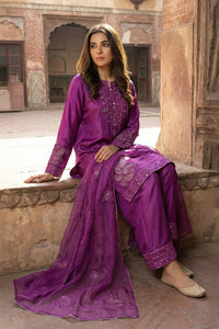 3 Piece - Premium Pure Silk Embroidered Suit LFP1148